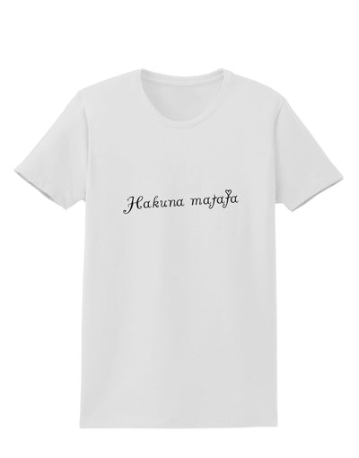 TooLoud Hakuna Matata Womens T-Shirt-Womens T-Shirt-TooLoud-White-X-Small-Davson Sales