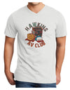 TooLoud Hawkins AV Club Adult V-Neck T-shirt-Mens V-Neck T-Shirt-TooLoud-White-Small-Davson Sales