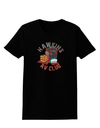 TooLoud Hawkins AV Club Dark Womens Dark T-Shirt-Womens T-Shirt-TooLoud-Black-X-Small-Davson Sales