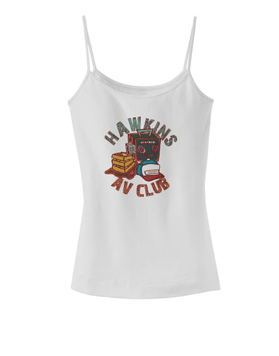 TooLoud Hawkins AV Club Dark Womens V-Neck Dark T-Shirt-Womens V-Neck T-Shirts-TooLoud-White-Small-Davson Sales