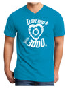 TooLoud I Love You 3000 Adult Dark V-Neck T-Shirt-Mens V-Neck T-Shirt-TooLoud-Turquoise-Small-Davson Sales