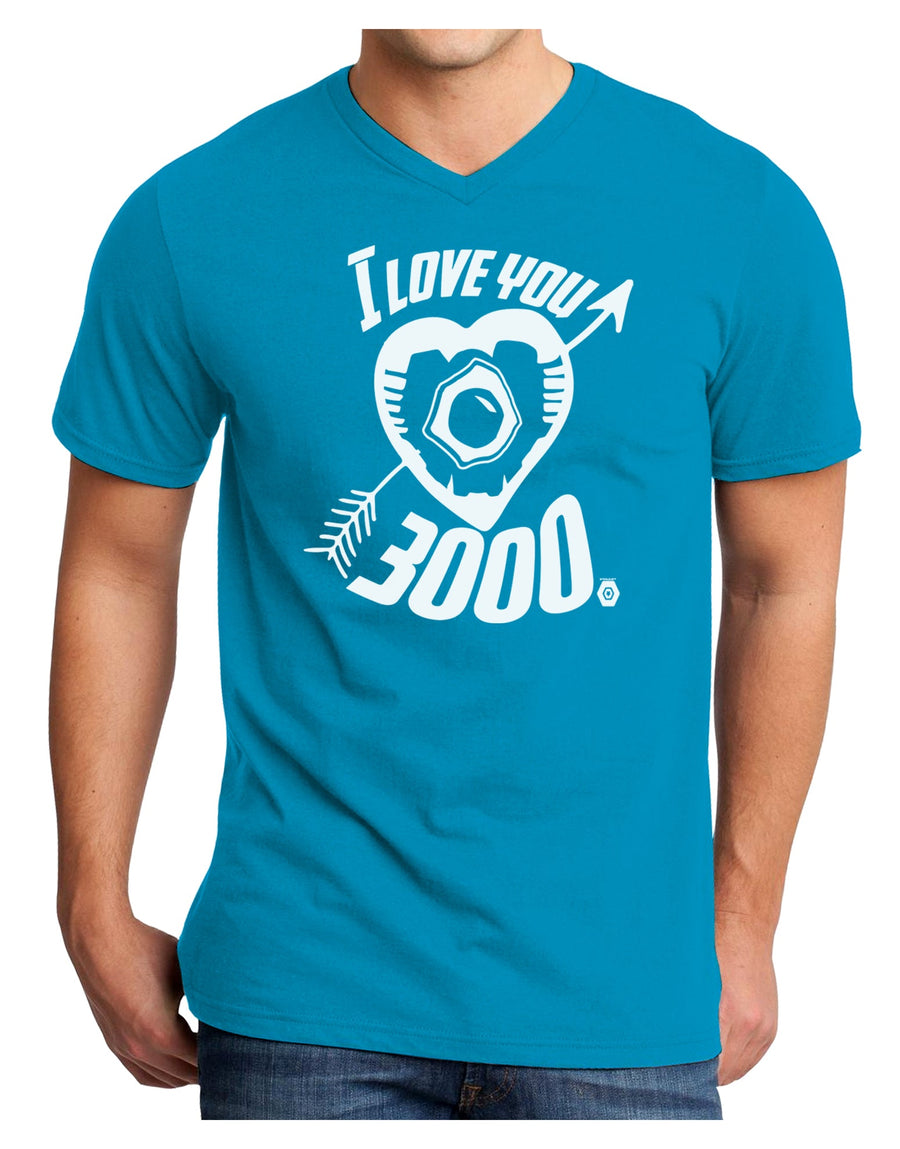 TooLoud I Love You 3000 Adult Dark V-Neck T-Shirt-Mens V-Neck T-Shirt-TooLoud-Black-Small-Davson Sales