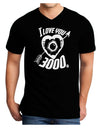 TooLoud I Love You 3000 Adult Dark V-Neck T-Shirt-Mens V-Neck T-Shirt-TooLoud-Black-Small-Davson Sales