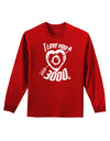 TooLoud I Love You 3000 Adult Long Sleeve Dark T-Shirt-Long Sleeve Shirt-TooLoud-Red-Small-Davson Sales