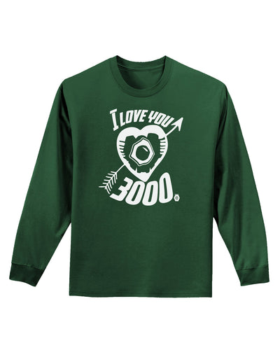 TooLoud I Love You 3000 Adult Long Sleeve Dark T-Shirt-Long Sleeve Shirt-TooLoud-Dark-Green-Small-Davson Sales