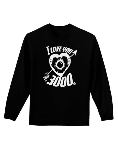 TooLoud I Love You 3000 Adult Long Sleeve Dark T-Shirt-Long Sleeve Shirt-TooLoud-Black-Small-Davson Sales