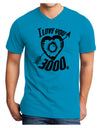 TooLoud I Love You 3000 Adult V-Neck T-shirt-Mens V-Neck T-Shirt-TooLoud-Turquoise-Small-Davson Sales