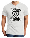 TooLoud I Love You 3000 Adult V-Neck T-shirt-Mens V-Neck T-Shirt-TooLoud-White-Small-Davson Sales