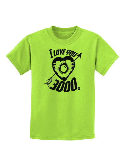 TooLoud I Love You 3000 Childrens T-Shirt-Childrens T-Shirt-TooLoud-Lime-Green-X-Small-Davson Sales