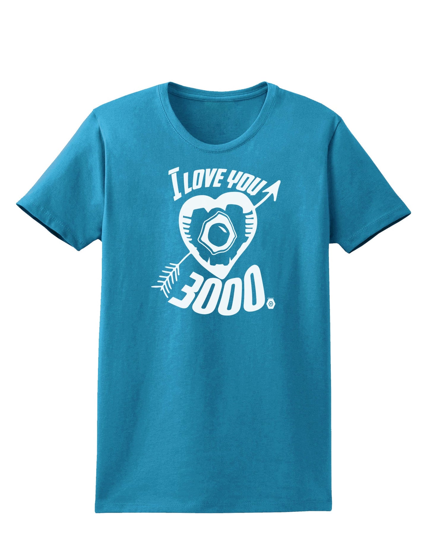 TooLoud I Love You 3000 Womens Dark T-Shirt-Womens T-Shirt-TooLoud-Turquoise-X-Small-Davson Sales