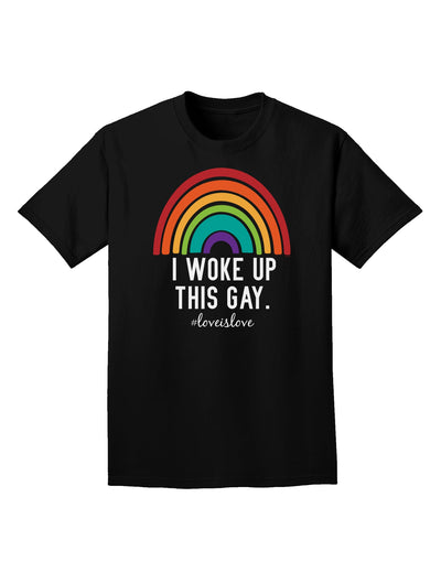 TooLoud I Woke Up This Gay Dark Adult Dark T-Shirt-Mens-Tshirts-TooLoud-Black-Small-Davson Sales