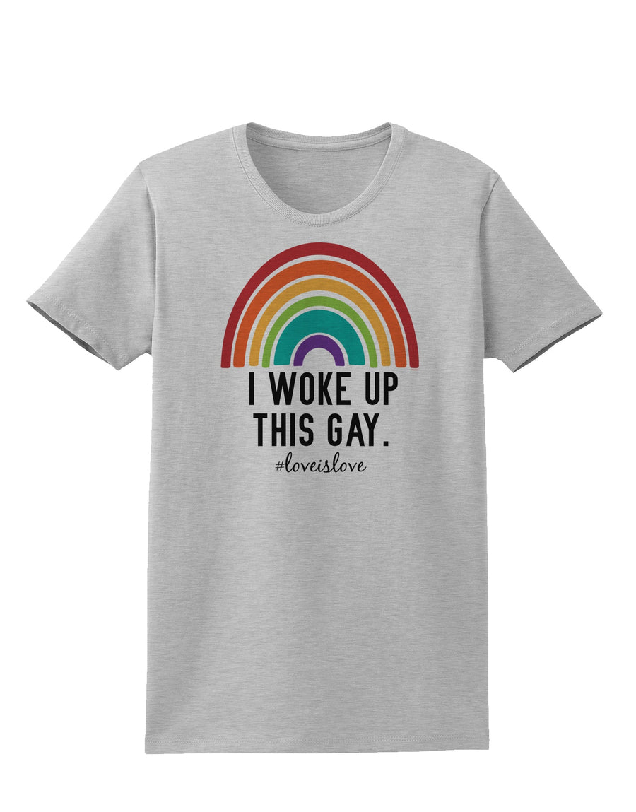 TooLoud I Woke Up This Gay Womens T-Shirt-Womens T-Shirt-TooLoud-White-X-Small-Davson Sales