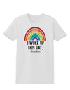 TooLoud I Woke Up This Gay Womens T-Shirt-Womens T-Shirt-TooLoud-White-X-Small-Davson Sales