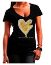 TooLoud I gave you a Pizza my Heart Dark Womens V-Neck Dark T-Shirt-Womens V-Neck T-Shirts-TooLoud-Black-Juniors Fitted Small-Davson Sales