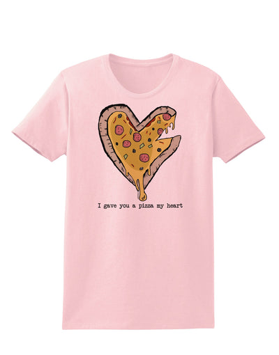 TooLoud I gave you a Pizza my Heart Womens T-Shirt-Womens T-Shirt-TooLoud-PalePink-X-Small-Davson Sales