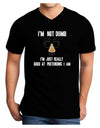 TooLoud I'm not Dumb I'm Just really good at pretending I am Dark Adult Dark V-Neck T-Shirt-Mens V-Neck T-Shirt-TooLoud-Black-Small-Davson Sales