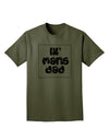 Lil Mans Dad Adult Dark T-Shirt - Military Green - 4XL Tooloud