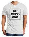 TooLoud Lil Mans Dad Adult V-Neck T-shirt-Mens V-Neck T-Shirt-TooLoud-White-Small-Davson Sales