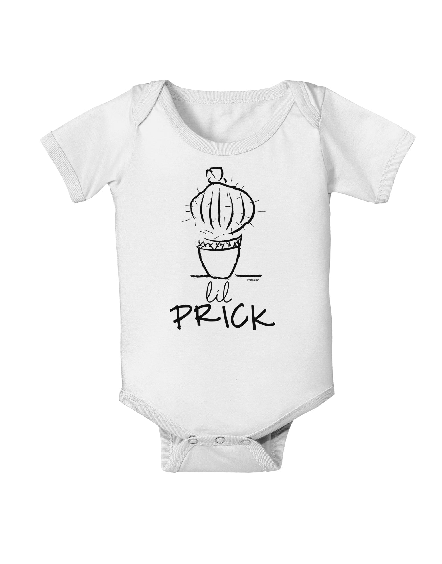 TooLoud Lil Prick Baby Romper Bodysuit-Baby Romper-TooLoud-White-06-Months-Davson Sales
