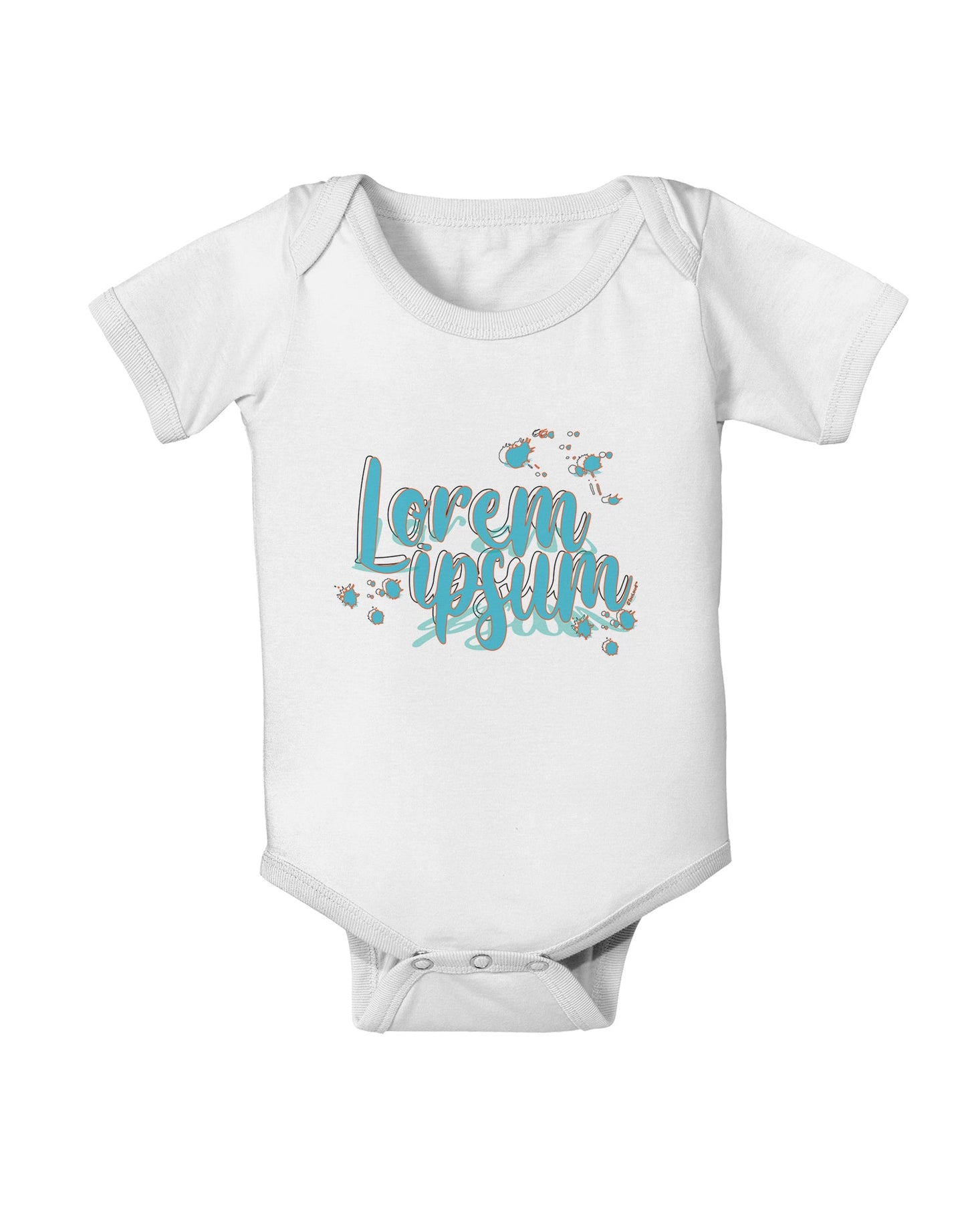TooLoud Lorem Ipsum Baby Romper Bodysuit-Baby Romper-TooLoud-White-06-Months-Davson Sales