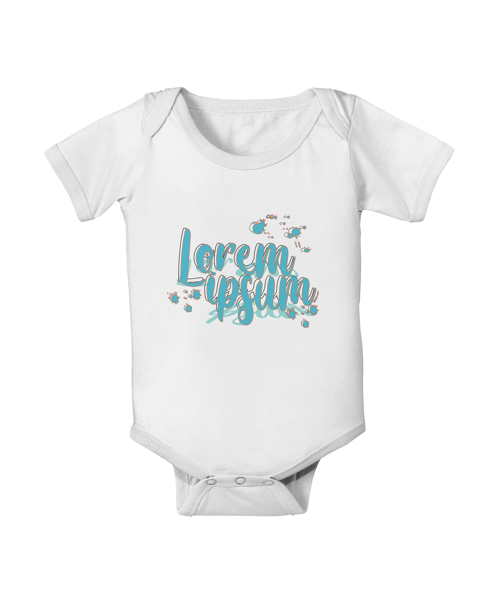 TooLoud Lorem Ipsum Baby Romper Bodysuit-Baby Romper-TooLoud-White-06-Months-Davson Sales