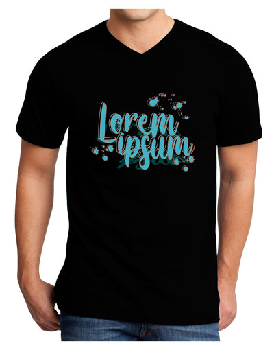 TooLoud Lorem Ipsum Dark Adult Dark V-Neck T-Shirt-Mens V-Neck T-Shirt-TooLoud-Black-Small-Davson Sales