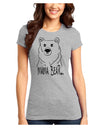 TooLoud Mama Bear Juniors Petite T-Shirt-Womens T-Shirt-TooLoud-Ash-Gray-Juniors Fitted X-Small-Davson Sales