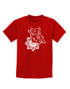 TooLoud Mandala Baby Elephant Childrens Dark T-Shirt-Childrens T-Shirt-TooLoud-Red-X-Small-Davson Sales