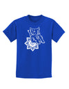 TooLoud Mandala Baby Elephant Childrens Dark T-Shirt-Childrens T-Shirt-TooLoud-Royal-Blue-X-Small-Davson Sales