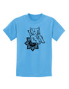 TooLoud Mandala Baby Elephant Childrens T-Shirt-Childrens T-Shirt-TooLoud-Aquatic-Blue-X-Small-Davson Sales