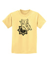 TooLoud Mandala Baby Elephant Childrens T-Shirt-Childrens T-Shirt-TooLoud-Daffodil-Yellow-X-Small-Davson Sales