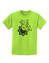 TooLoud Mandala Baby Elephant Childrens T-Shirt-Childrens T-Shirt-TooLoud-Lime-Green-X-Small-Davson Sales