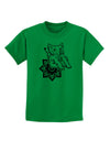 TooLoud Mandala Baby Elephant Childrens T-Shirt-Childrens T-Shirt-TooLoud-Kelly-Green-X-Small-Davson Sales