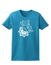 TooLoud Mandala Baby Elephant Womens Dark T-Shirt-Womens T-Shirt-TooLoud-Turquoise-X-Small-Davson Sales