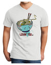 TooLoud Matching Lovin You Blue Pho Bowl Adult V-Neck T-shirt-Mens V-Neck T-Shirt-TooLoud-White-Small-Davson Sales