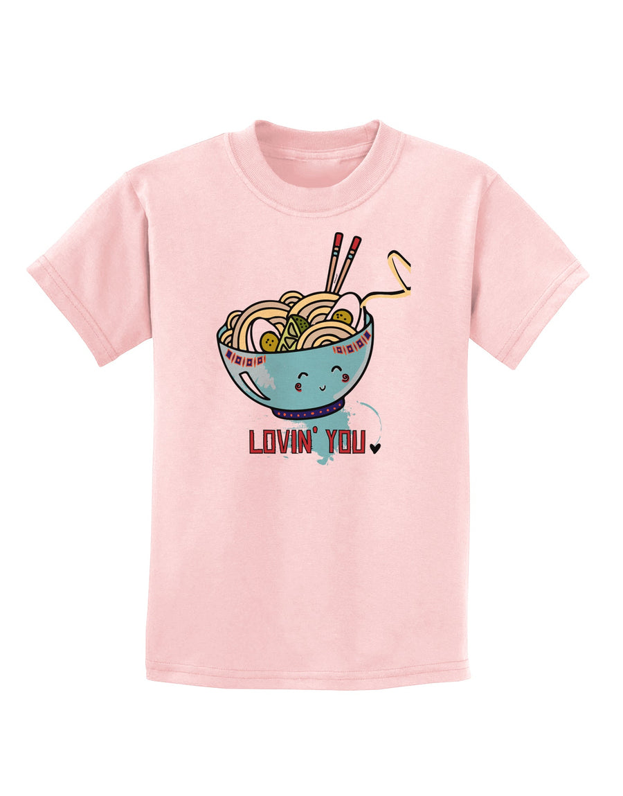 TooLoud Matching Lovin You Blue Pho Bowl Childrens T-Shirt-Childrens T-Shirt-TooLoud-White-X-Small-Davson Sales