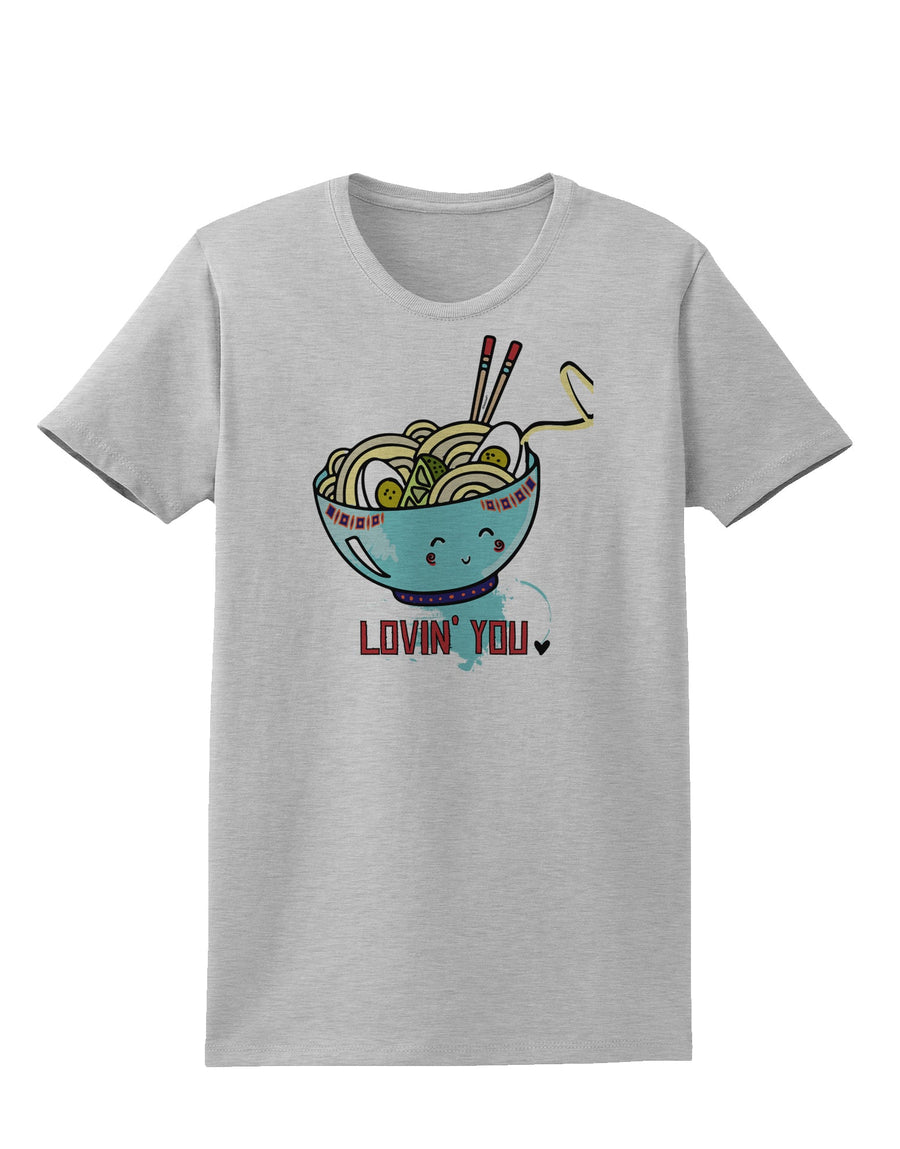 TooLoud Matching Lovin You Blue Pho Bowl Womens T-Shirt-Womens T-Shirt-TooLoud-White-X-Small-Davson Sales
