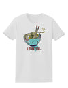 TooLoud Matching Lovin You Blue Pho Bowl Womens T-Shirt-Womens T-Shirt-TooLoud-White-X-Small-Davson Sales