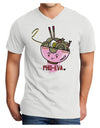 TooLoud Matching Pho Eva Pink Pho Bowl Adult V-Neck T-shirt-Mens V-Neck T-Shirt-TooLoud-White-Small-Davson Sales