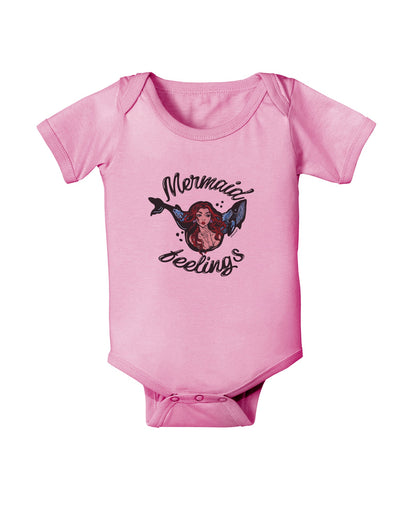 TooLoud Mermaid Feelings Baby Romper Bodysuit-Baby Romper-TooLoud-Pink-06-Months-Davson Sales