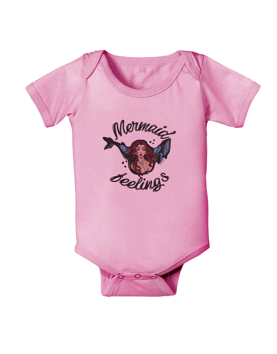 TooLoud Mermaid Feelings Baby Romper Bodysuit-Baby Romper-TooLoud-White-06-Months-Davson Sales
