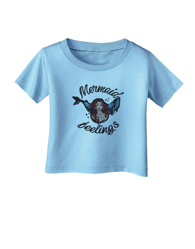 TooLoud Mermaid Feelings Infant T-Shirt-Infant T-Shirt-TooLoud-Aquatic-Blue-06-Months-Davson Sales