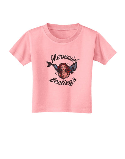 TooLoud Mermaid Feelings Toddler T-Shirt-Toddler T-shirt-TooLoud-Candy-Pink-2T-Davson Sales