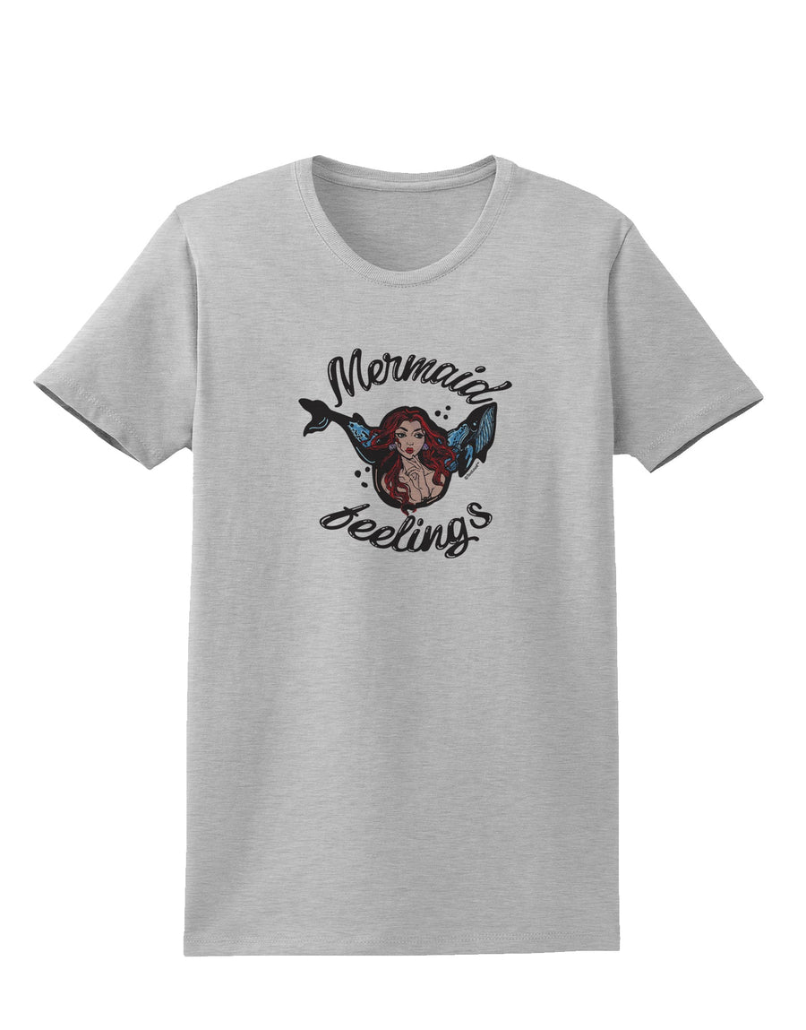 TooLoud Mermaid Feelings Womens T-Shirt-Womens T-Shirt-TooLoud-White-X-Small-Davson Sales