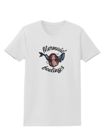 TooLoud Mermaid Feelings Womens T-Shirt-Womens T-Shirt-TooLoud-White-X-Small-Davson Sales