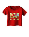 TooLoud My First Easter - Yellow Blue Green Eggs Infant T-Shirt Dark-Infant T-Shirt-TooLoud-Red-06-Months-Davson Sales