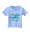 TooLoud My First Easter - Yellow Blue Green Eggs Toddler T-Shirt-Toddler T-Shirt-TooLoud-Aquatic-Blue-2T-Davson Sales
