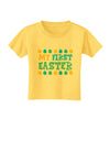 TooLoud My First Easter - Yellow Blue Green Eggs Toddler T-Shirt-Toddler T-Shirt-TooLoud-Yellow-2T-Davson Sales