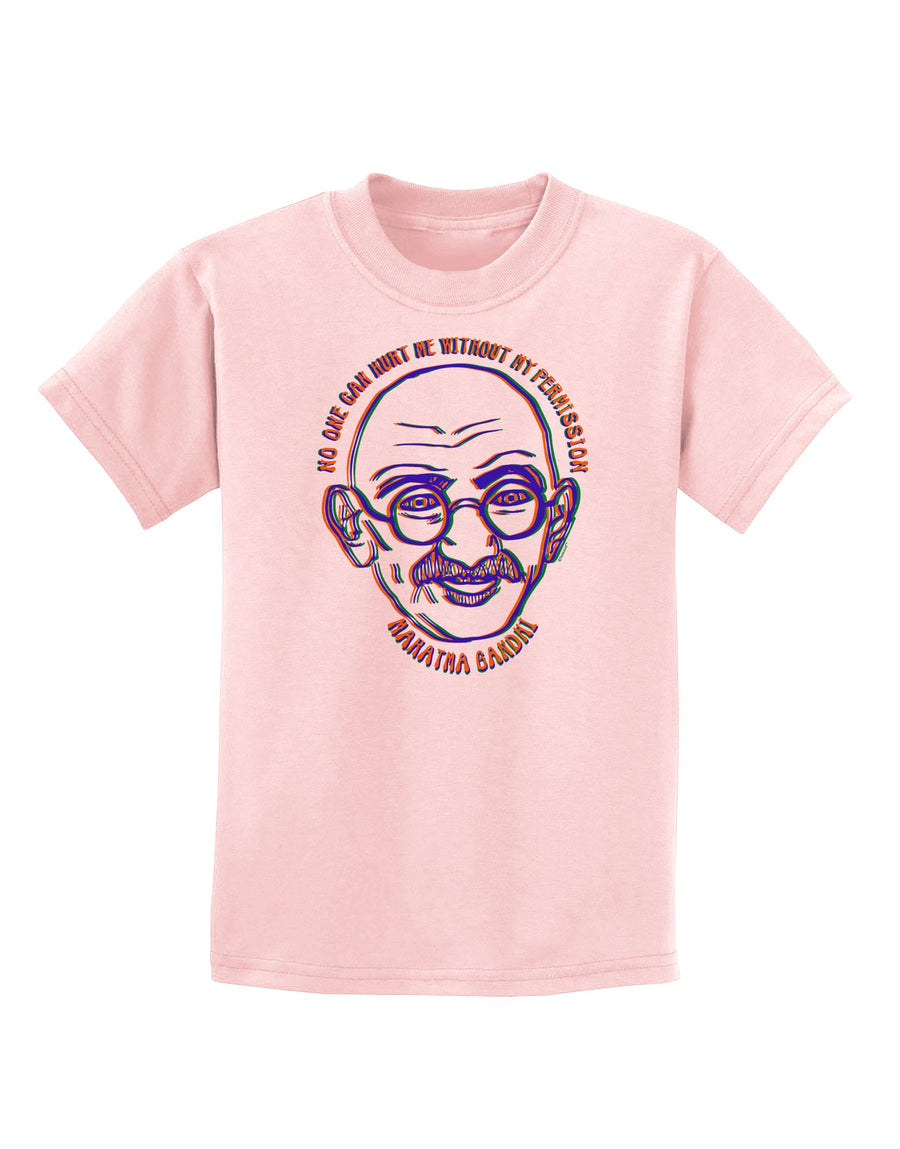 TooLoud No one can hurt me without my permission Ghandi Childrens T-Shirt-Childrens T-Shirt-TooLoud-White-X-Small-Davson Sales
