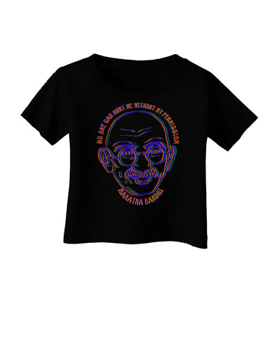 TooLoud No one can hurt me without my permission Ghandi Dark Infant T-Shirt Dark-Infant T-Shirt-TooLoud-Black-06-Months-Davson Sales